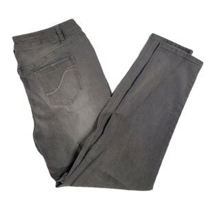 Lane Bryant Genius Fit Skinny Gray Wash Denim Jeans Size 16